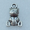 Pendant/Charm, Fashion Zinc Alloy Jewelry Findings, Lead-free, Animal 15x8mm, Sold by Bag