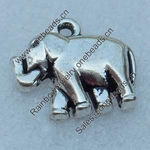 Pendant/Charm, Fashion Zinc Alloy Jewelry Findings, Lead-free, Animal 8x7mm, Sold by Bag