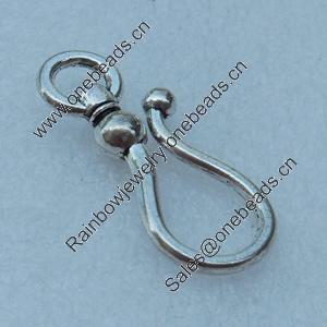 Clasps, Fashion Zinc Alloy Jewelry Findings Lead-free,35x13mm, Sold by Bag