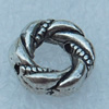Zinc Alloy Donut, Fashion jewelry findings Lead-free, 10mm, Sold by Bag