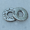 Zinc Alloy Donut, Fashion jewelry findings Lead-free, 9mm, Sold by Bag