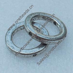 Zinc Alloy Donut, Fashion jewelry findings Lead-free, 17mm, Sold by Bag
