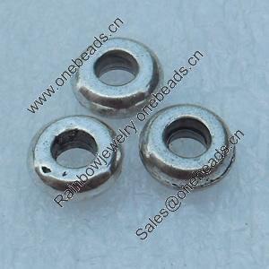 Spacer, Fashion Zinc Alloy Jewelry Findings, Lead-free, 7mm, Sold by Bag