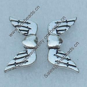 Beads, Fashion Zinc Alloy Jewelry Findings, Lead-free, 21x10mm, Sold by Bag