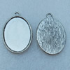 Zinc Alloy Cabochon Settings, Fashion jewelry findings, 32x20mm, inner dia:20x27mm, Sold by bag