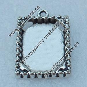Zinc Alloy Cabochon Settings, Fashion jewelry findings, 22x15mm, inner dia:12x18mm, Sold by bag