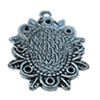 Pendant/Charm, Fashion Zinc Alloy Jewelry Findings, Lead-free, Flower 24x20mm, Sold by Bag