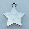 Pendant/Charm, Fashion Zinc Alloy Jewelry Findings, Lead-free, Star 18x15mm, Sold by Bag
