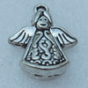 Pendant/Charm, Fashion Zinc Alloy Jewelry Findings, Lead-free, Angle 19x14mm, Sold by Bag