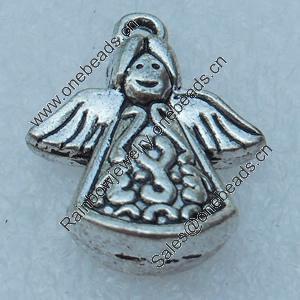 Pendant/Charm, Fashion Zinc Alloy Jewelry Findings, Lead-free, Angle 19x14mm, Sold by Bag