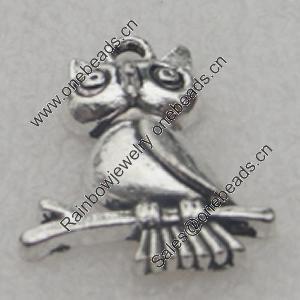 Pendant/Charm, Fashion Zinc Alloy Jewelry Findings, Lead-free, Animal 22x16mm, Sold by Bag