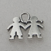 Pendant/Charm, Fashion Zinc Alloy Jewelry Findings, Lead-free, Boy & Gril 20x20mm, Sold by Bag