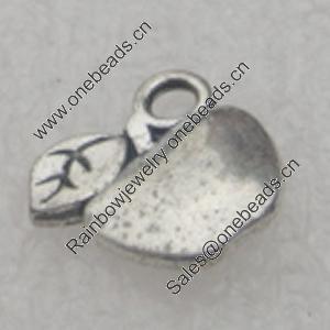 Pendant/Charm, Fashion Zinc Alloy Jewelry Findings, Lead-free, Fruit 9x9mm, Sold by Bag