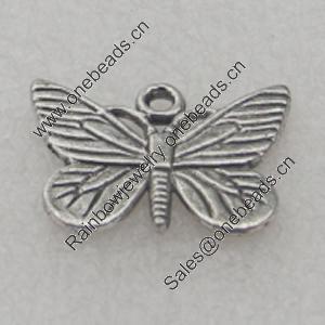 Pendant/Charm, Fashion Zinc Alloy Jewelry Findings, Lead-free, Animal 21x16mm, Sold by Bag