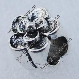 Europe Beads. Fashion Zinc Alloy Jewelry Findings. Lead-free. 9x9mm. Hole:5mm. Sold by Bag