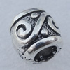 Europe Beads. Fashion Zinc Alloy Jewelry Findings. Lead-free. 8x9mm. Hole:5mm. Sold by Bag