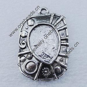 Pendant/Charm. Fashion Zinc Alloy Jewelry Findings. Lead-free. 34.5x22mm. Sold by Bag