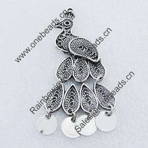 Pendant/Charm. Fashion Zinc Alloy Jewelry Findings. Lead-free. Animal 57x28m. Sold by pcs/color