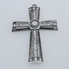 Pendant/Charm. Fashion Zinc Alloy Jewelry Findings. Lead-free. Cross  85x59mm. Sold by pcs/color
