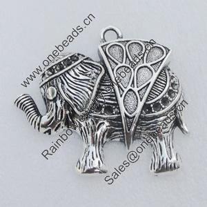 Pendant/Charm. Fashion Zinc Alloy Jewelry Findings. Lead-free. Animal  60x55mm. Sold by pcs/color