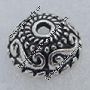 Beads Caps. Fashion Zinc Alloy Jewelry Findings. Lead-free. 10x4mm. Sold by Bag