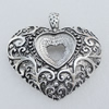 Pendant/Charm. Fashion Zinc Alloy Jewelry Findings. Lead-free. 58x57mm. Sold by pcs/color