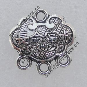 Connetor. Fashion Zinc Alloy Jewelry Findings. Lead-free. 13x14mm. Sold by Bag