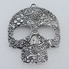 Pendant/Charm. Fashion Zinc Alloy Jewelry Findings. Lead-free.  65x48mm. Sold by PC