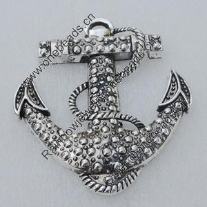 Pendant/Charm. Fashion Zinc Alloy Jewelry Findings. Lead-free. 64x54mm. Sold by pcs/color