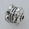 Beads. Fashion Zinc Alloy Jewelry Findings. Lead-free. 10x11mm. Hole:2mm. Sold by Bag