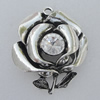 Pendant/Charm. Fashion Zinc Alloy Jewelry Findings. Lead-free. Flower  65x57mm. Sold by pcs/color