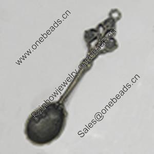 Pendant/Charm. Fashion Zinc Alloy Jewelry Findings. Lead-free. Ladle 63x13mm. Sold by Bag