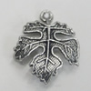 Pendant/Charm. Fashion Zinc Alloy Jewelry Findings. Lead-free. leaf 20x16mm. Sold by Bag