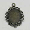 Zinc Alloy Cabochon Settings. Fashion Jewelry Findings. Lead-free. 30x18mm,Inner Dia:13x18mm.Sold by Bag