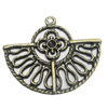 Pendant/Charm. Fashion Zinc Alloy Jewelry Findings. Lead-free. Fan 30x38mm. Sold by Bag