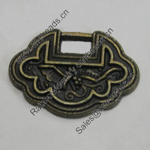Pendant/Charm. Fashion Zinc Alloy Jewelry Findings. Lead-free. 18x24mm. Sold by Bag