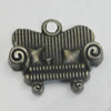 Pendant/Charm. Fashion Zinc Alloy Jewelry Findings. Lead-free. 14x15mm. Sold by Bag