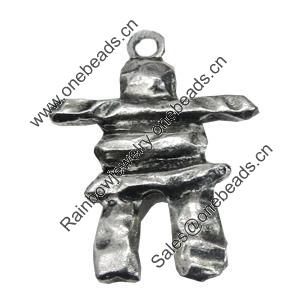 Pendant/Charm. Fashion Zinc Alloy Jewelry Findings. Lead-free. 37x27mm. Sold by Bag