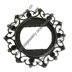 Zinc Alloy Cabochon Settings. Fashion Jewelry Findings. Lead-free. 36x26mm.Inner dia：24mm. Sold by Bag