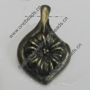 Pendant/Charm. Fashion Zinc Alloy Jewelry Findings. Lead-free. Flower 22x14mm. Sold by Bag