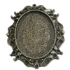 Zinc Alloy Cabochon Settings. Fashion jewelry findings. Lead-free. 35x27mm .Inner dia:18.5x25mm. Sold by Bag