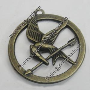 Pendant/Charm. Fashion Zinc Alloy Jewelry Findings. Lead-free. 27x24mm. Sold by Bag