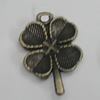 Pendant/Charm. Fashion Zinc Alloy Jewelry Findings. Lead-free. Flower 20x14mm. Sold by Bag