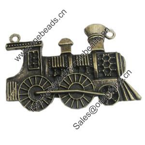 Connetor. Fashion Zinc Alloy Jewelry Findings. Lead-free. Train 30x44mm. Sold by Bag