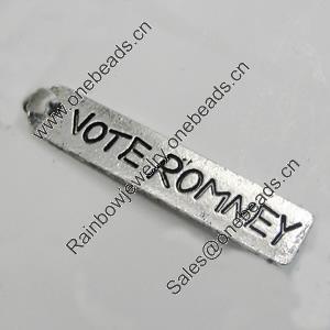 Message Charm. Fashion Zinc Alloy Jewelry Findings. Lead-free. 31x6mm. Sold by Bag
