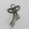Pendant/Charm. Fashion Zinc Alloy Jewelry Findings. Lead-free. Bowknot 21x11mm. Sold by Bag