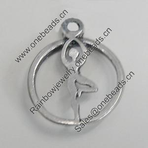 Pendant/Charm. Fashion Zinc Alloy Jewelry Findings. Lead-free. 18x16mm. Sold by Bag