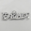 Message Charm. Fashion Zinc Alloy Jewelry Findings. Lead-free. 26x8mm. Sold by Bag