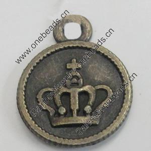 Pendant/Charm. Fashion Zinc Alloy Jewelry Findings. Lead-free. 19x14mm. Sold by Bag