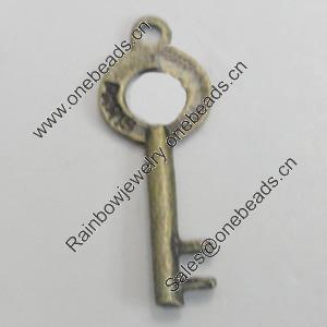 Pendant/Charm. Fashion Zinc Alloy Jewelry Findings. Lead-free. 18x6mm. Sold by Bag
